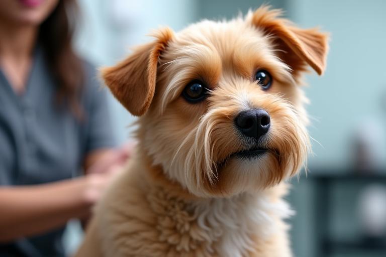 Toilettage professionnel d'un chien chez LuneFur Atelier